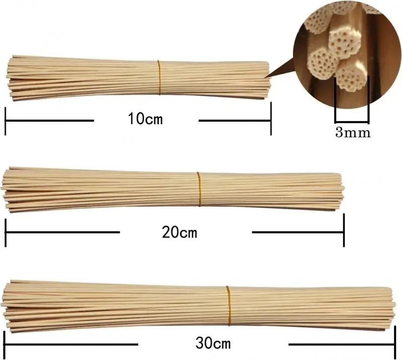 Reed Diffuser Refill Sticks 5-100pcs 2-3.5mm DIY Handmade Home Decor Extra Thick Rattan Aromatherapy