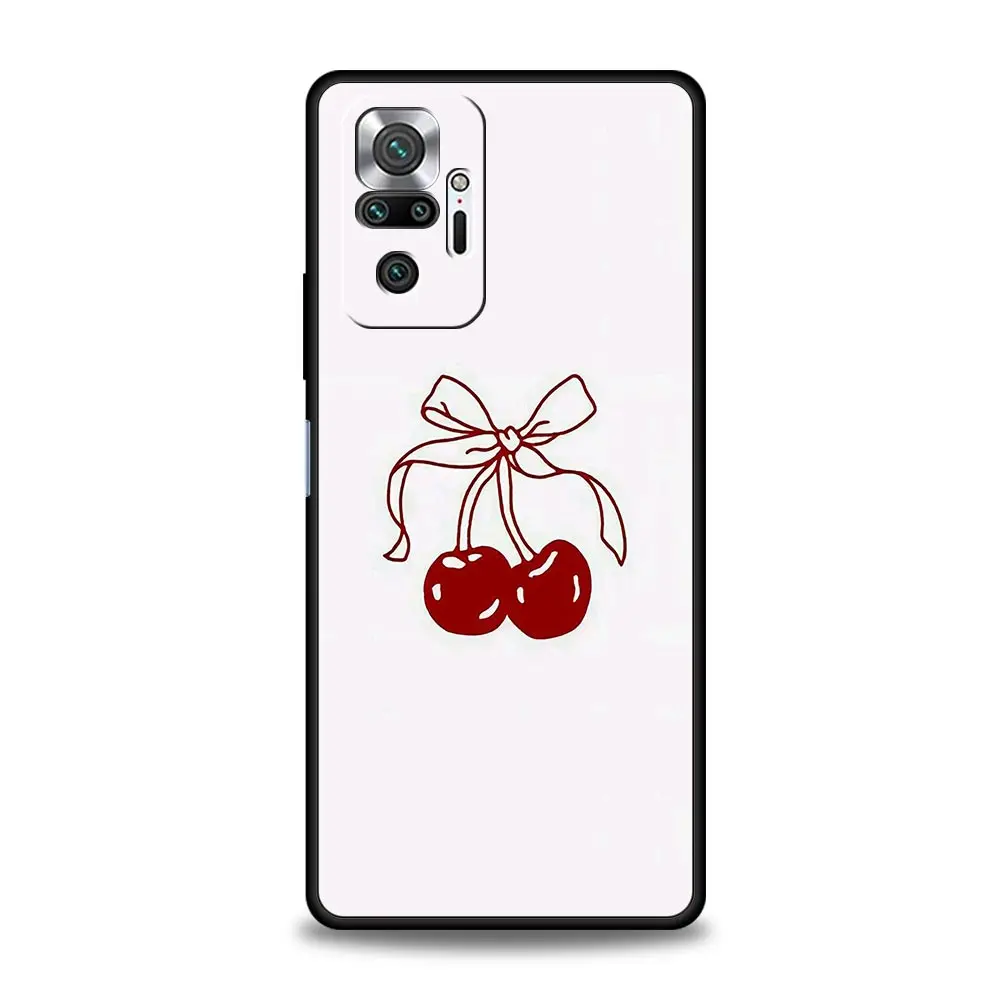 Cute Cherry Bow Soft TPU Phone Case Cover