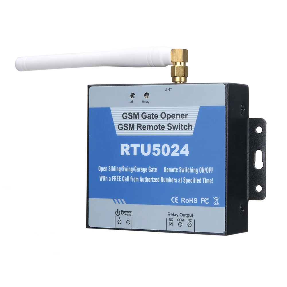 RTU5024 GSM 액세스 제어 도어 오프너 릴레이 원격 무선 도어 액세스 오프너 프로그래밍 가능 4G 미국/EU 플러그 홈 장치