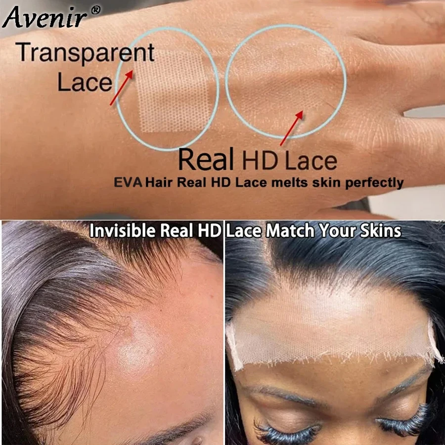 Avenir Single Mini Knots Hd Lace Frontal only13x6 HD Invisible Melt Skin Lace Body Wave For women