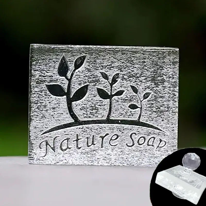 Cute Leaf Pattern Stamp Home Cleaning Natural Seal Acrylic Transparent Imprint Soap Stamp For Handmade Making Chapter