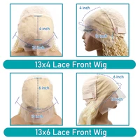 Perruque Lace Front HD 13x6 Blonde 613 Lisse en Cheveux Humains Brésiliens, Perruques Frontales Transparentes 13x4 pour Femmes Noires Pré-Pluckées 6