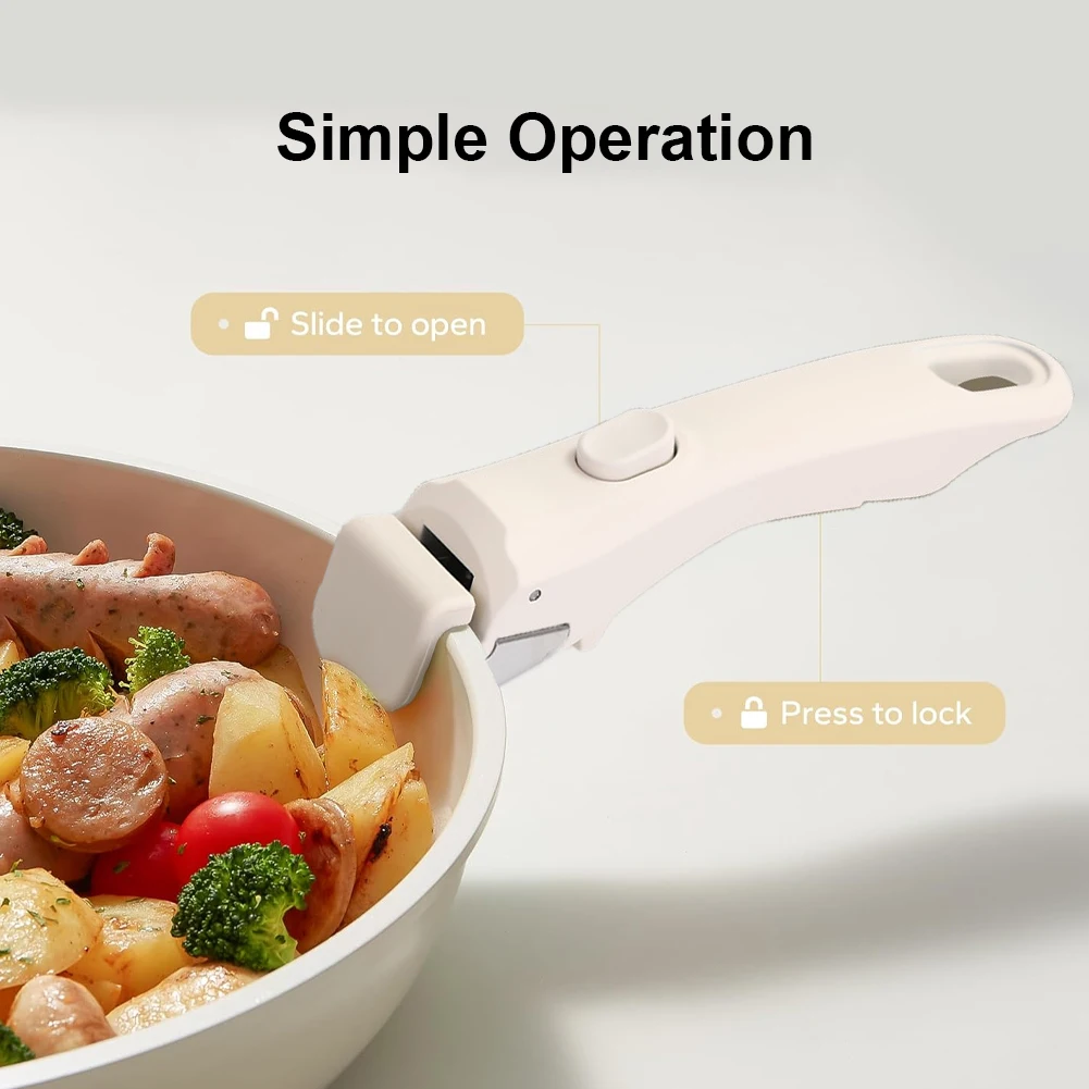 Removable Pot Handle Anti-scalding Holding Handle Detachable Frying Pan Handle Handgrip for Kitchen Pot Pan Cookware Accessories