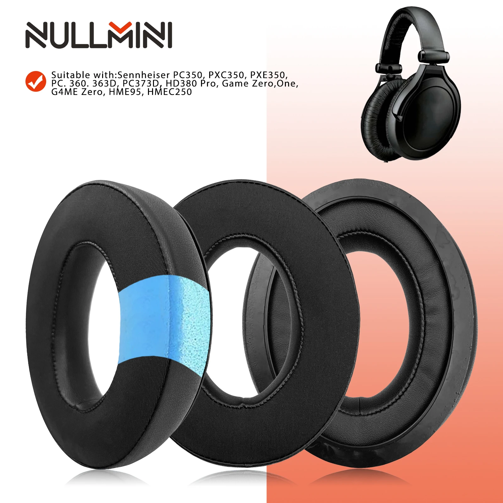 NullMini Replacement Earpads for Sennheiser PC350,PXC350,PXE350,PC360