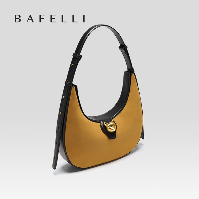 BAFELLI 2024 NEW WOMEN'S HANDBAG CAT SERIES GENUINE LEATHER LUXURY BRAND FASHION RETRO STYLE SHOULDER HOBOS FLAP BAGS FEMALE 4