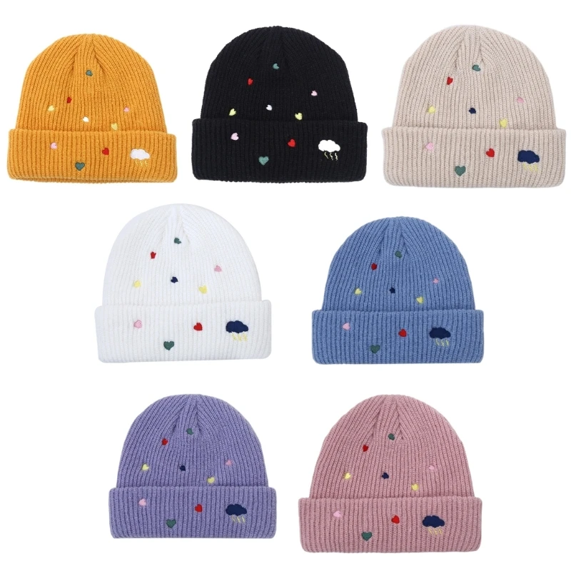 

InsStyle Knit Beanie Hat for Adult Handmade Skull Hat Unisex Couple Hat Breathable Pullover Hat for Outdoor Activity