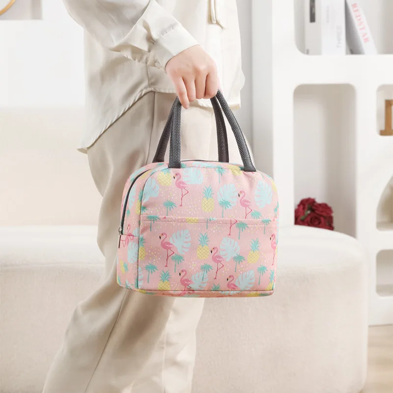 Cartoon Printed Lunch Bag For Women Isothermal Bag Packaged Food Thermal Bags Thermo Pouch Kids Lunch Bag Refrigerator Bag