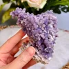 1pc Natural Grape Agate Crystal, Purple Cluster Rough Gemstone, Mineral Specimen for Rock Collection, Home Decor, Crystal Gifts 4