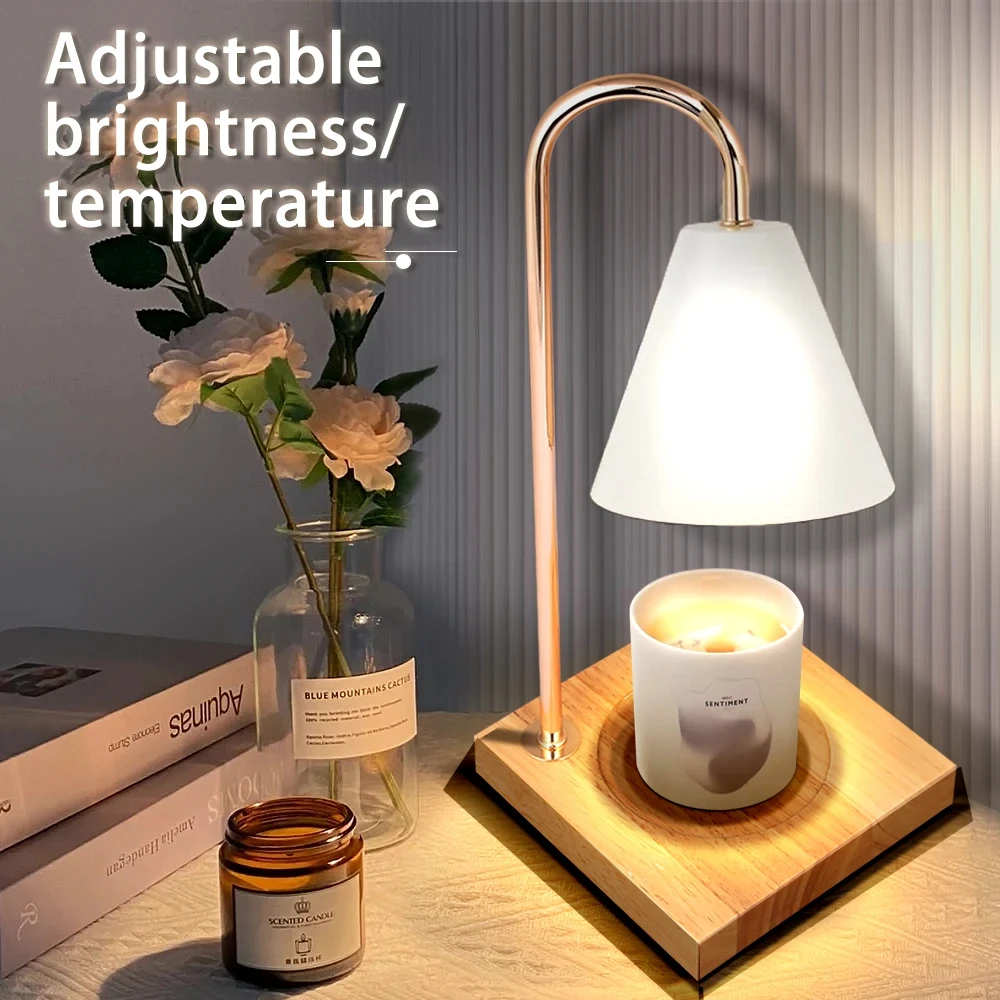 

Candle Warmer Table Lamp With Timer Dimming Melting Wax Lamps for Bedroom Home Decor Creative Aromatherapy Led Desk Light Gift