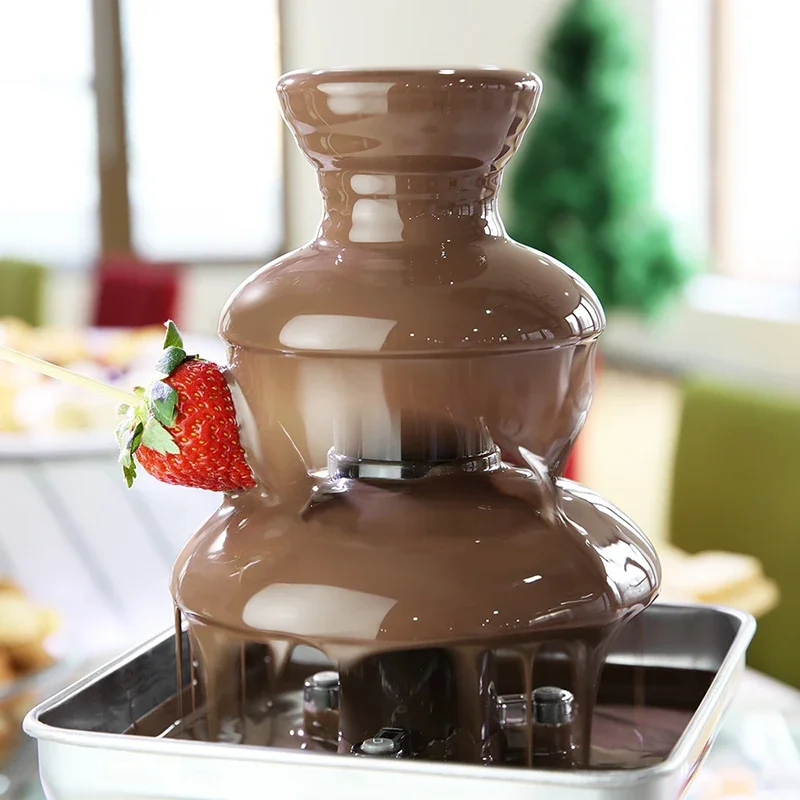 Chocolate Fountain Machine 3-layer Commercial Chocolatera Electrica Fondue Chocolate Waterfall 미니분수대 шоколадный фонтан мини