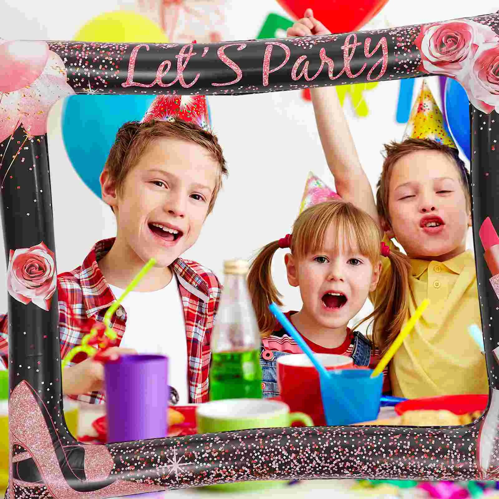 

Inflatable Festive Reusable Selfie Prop Birthday Party Favor Birthday Photography Frame Photo Booth Frame Birthday Photo Prop