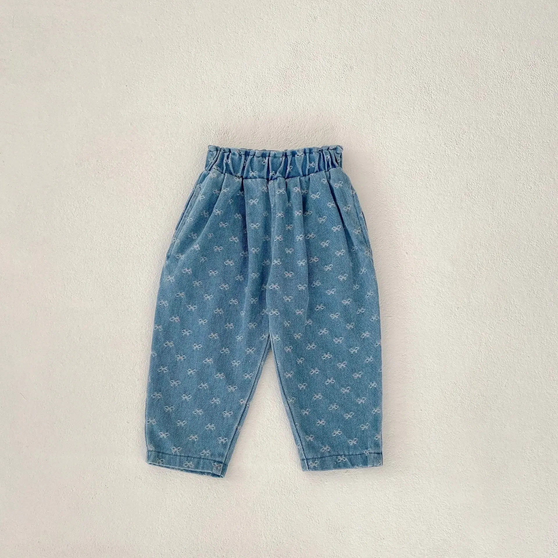 Baby Denim Pant 0-3Years Newborn Kids Boy Girl Elastic Waist Loose Jeans Bottom Outfits Spring Clothes