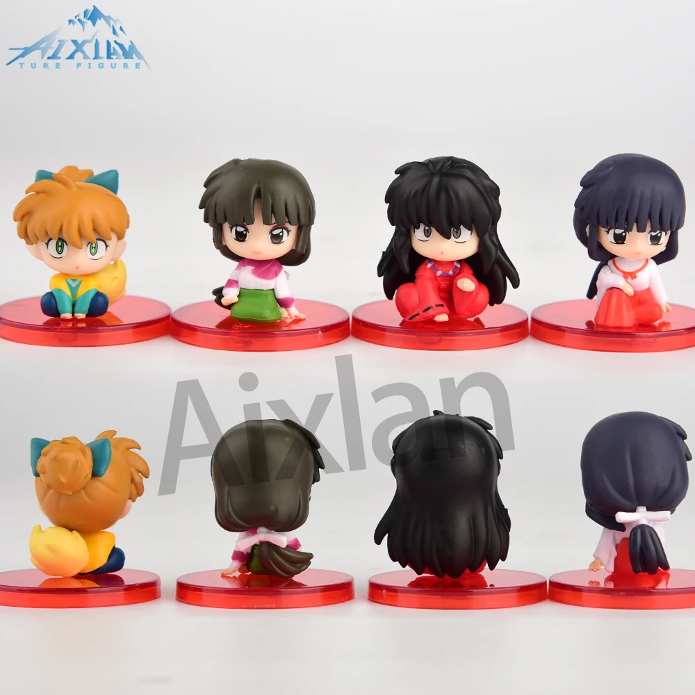 

4pcs Ver.Q Inuyasha Anime Figure Inuyasha Kikyo Shippo PVC Action Figure Sesshoumaru Figurine Collectible Model Toys Kid Gift