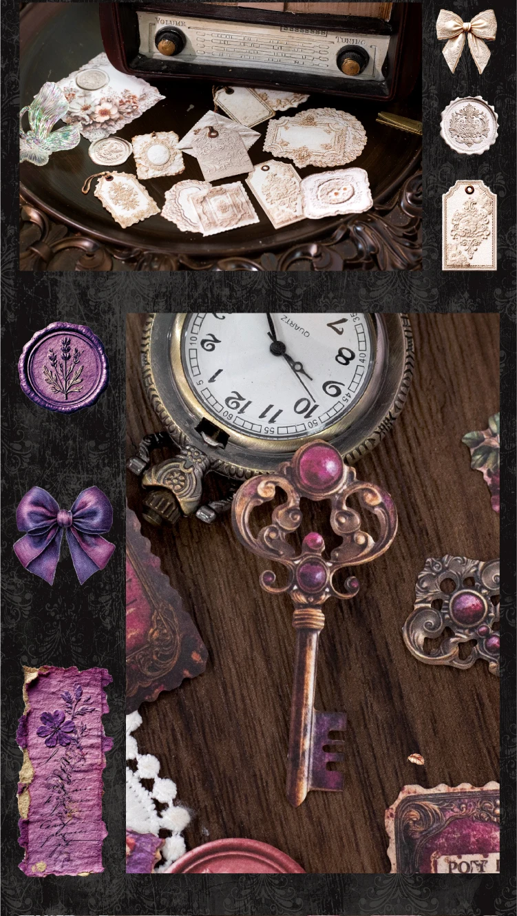 30 Stück/Packung Vintage Manor Pflanzen Blumen Aufkleber ästhetische Kreativität Dekor Junk Journal Scrapbooking Material Zubehör – Detail 8