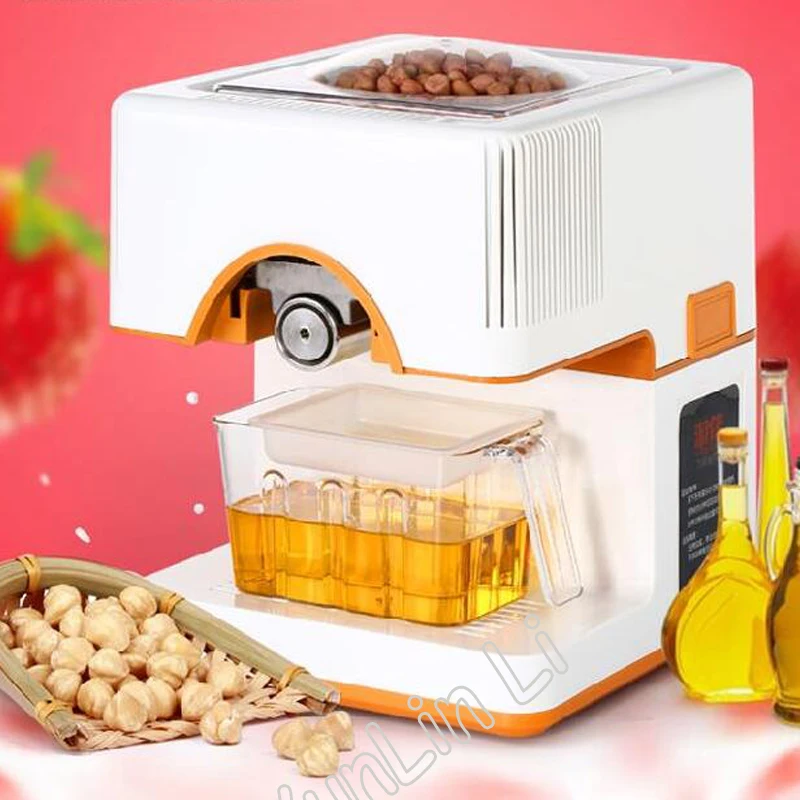 Full-automatic Seed Oil Press Machine 220V Home Use Peanut Oil Pressing Presser Machine Cold-pressed Hot-pressed RG-006