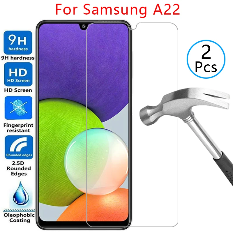 

Чехол из закаленного стекла для samsung a22, чехол для galaxy a 22, 22a, 4g, искусственная кожа, чехол для телефона, samsung 22, galaxya22