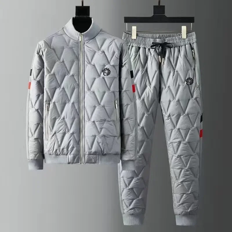 

High Quality Men's Golf 2 Piece Set Zipper Cotton Clothes Pants Warm Fashion Man Golf Coats Sportswear Clothing Trousers Suit
