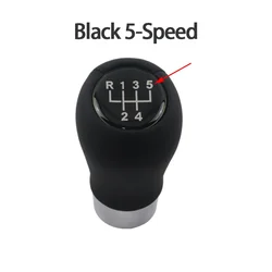 Premium Leather Gear Stick Shift Knob, 5/6 Speed, Compatible with Multiple BMW Series (Black 5 - Speed)