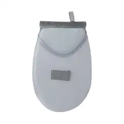 Compact Heat-Resistant Ironing Pad with Grey Garment Steamer Gloves (B)