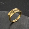 Personality I AM ENOUGH Rings Gold Silver Color Laser Engrave FAITH BLESSED HOPE LOVE Stainless Steel Jewelry For Women 3
