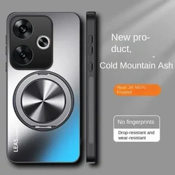 Luxury Metal Magnetic Ring Holder Case - Shockproof Protective Back with Kickstand Cover for HONOR 400 Pro (GRAY)