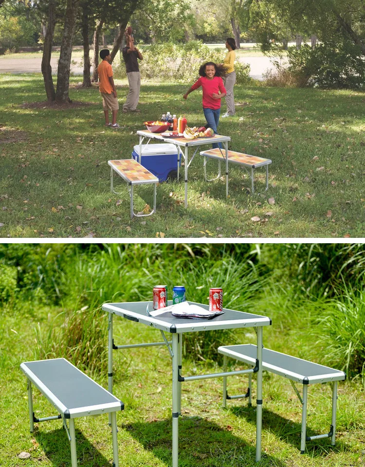 Table De Camping Table Pliante avec Chaises, Table De Pique-Nique De  Camping Portable, pour La