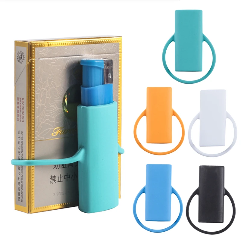 Cigarette Cases Tobacco Lighter Silicone Cigarette Case Holder