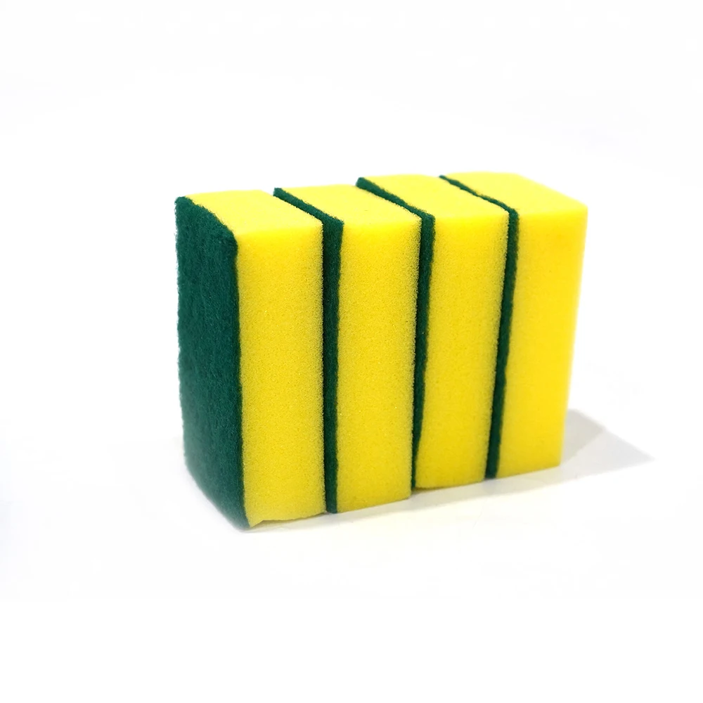 Extra Large Sponge Scourers 4PK, Heavy-Duty Dual-Sided Cleaning Sponges for Kitchen and Bathroom