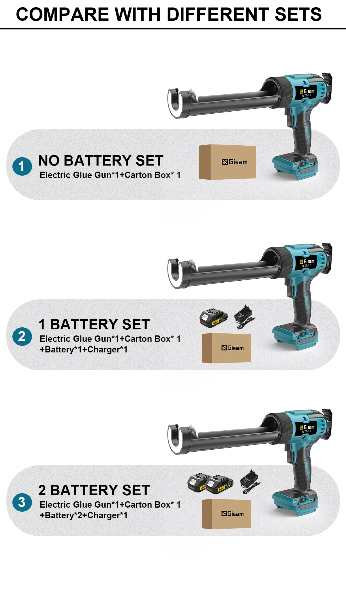 400KG Cordless Electric Caulking Gun 6Gears Glass Glue Gun Adhesive Glue Sealant
