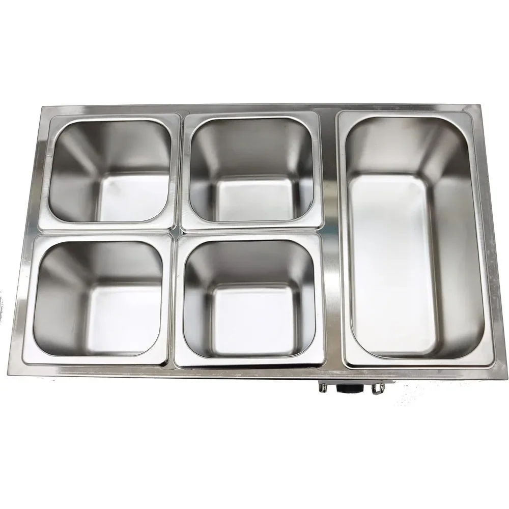 Heater Stainless Steel 110V 1500W 1/6 GN x4+1/3GN x