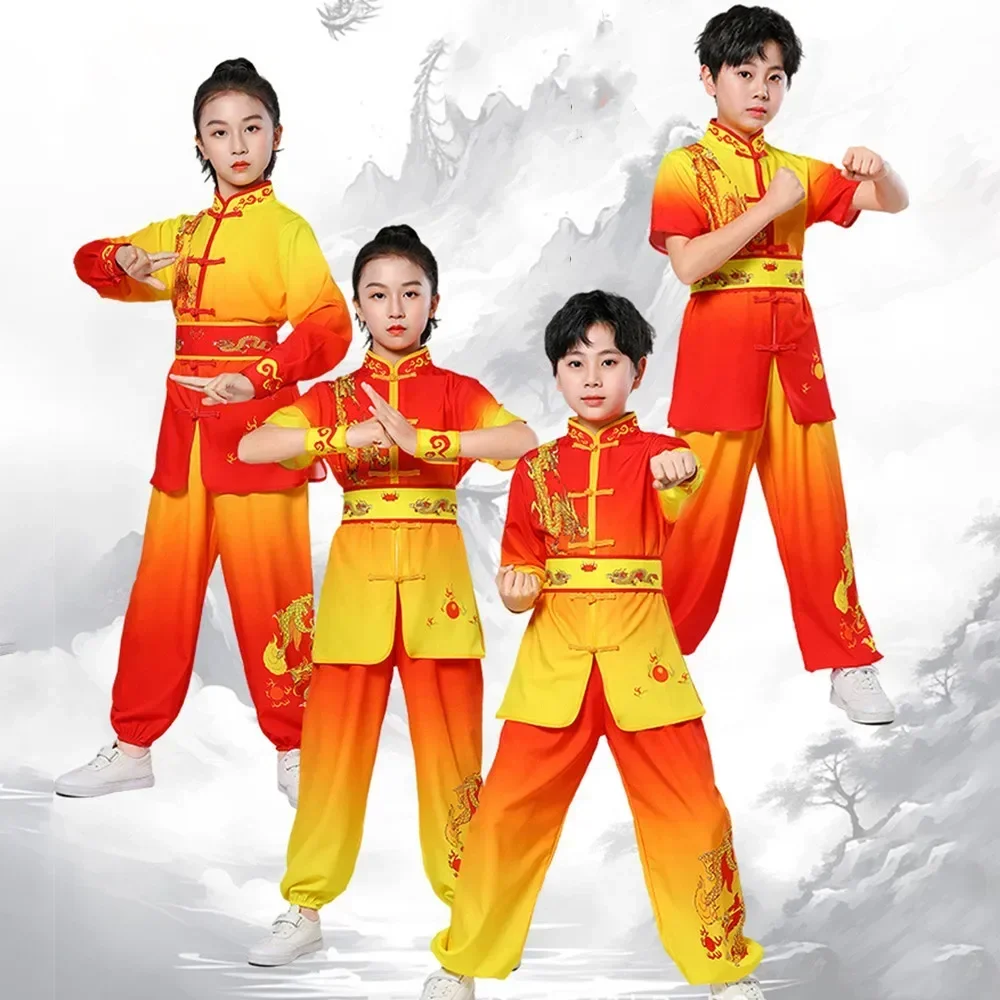 Boy Martial Arts Set Kids Perform Girl Suit Men Kung Fu Uniform