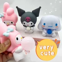 New Decompression Toy Anime Figure Kuromi Cinnamoroll Melody Stress Relief Squishy Hand Pinch Toy Healing Cartoon Student Gifts 1