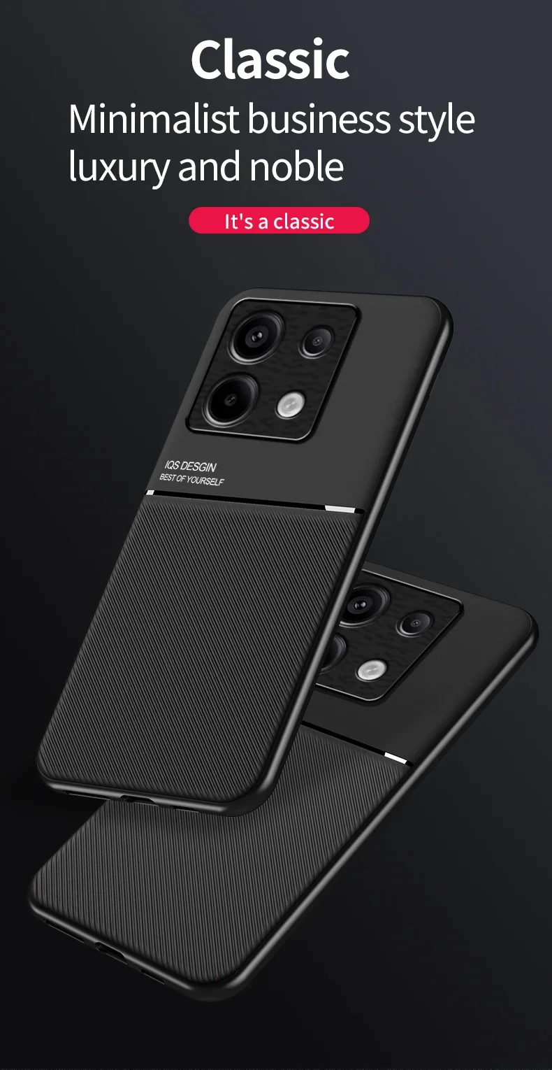 جراب هاتف ملمس مغناطيسي من الجلد ، غطاء لهاتف Redmi Note 13 Pro Plus 5G ، 12 ، 11 Pro Plus ، 12C ، 13C ، 4G