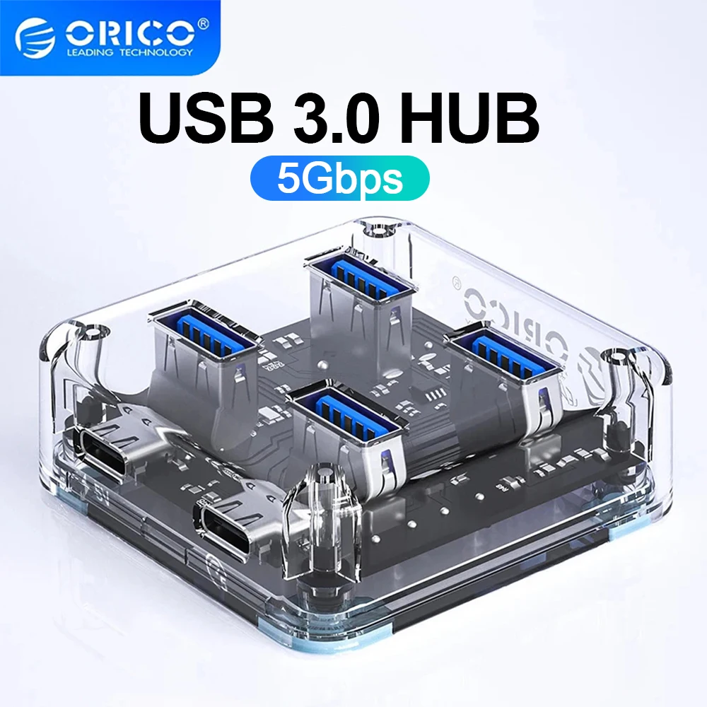 ORICO Multiple 4 Ports Expansion USB 3.0 Hub Splitter Docking Station ...