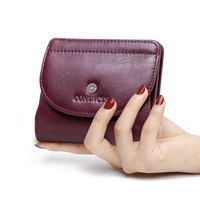 CONTACT'S Genuine Leather Short Wallets for Women Fashion Card Holder Money Clip Coin Purse Female Mini Wallet Women's Bag Purse - Image 5
