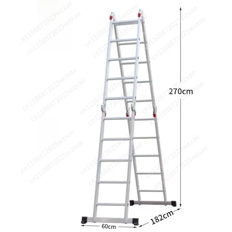 인기 상품 다용도 접이식 사다리, 7-in-1 높이 조절 사다리, A형 5단 텔레스코픽 사다리, 19피트 도달 높이