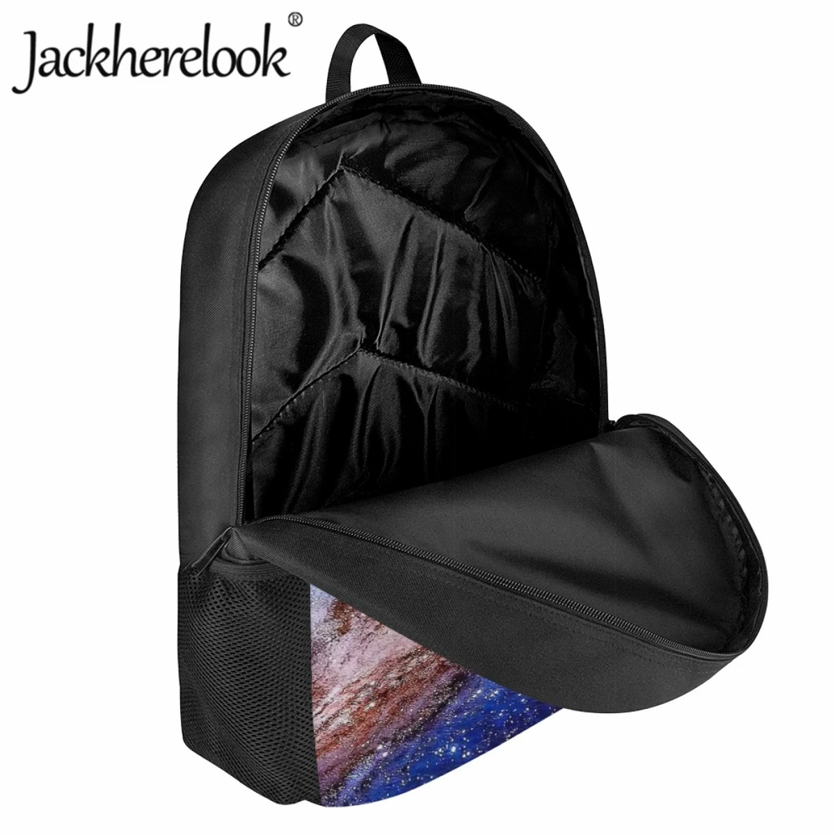 Jackherelook Cosmic Milky Way Pattern School Bags for Kids Boys Book Bag Fashion Children's Backpacks Girls Backpack Practical