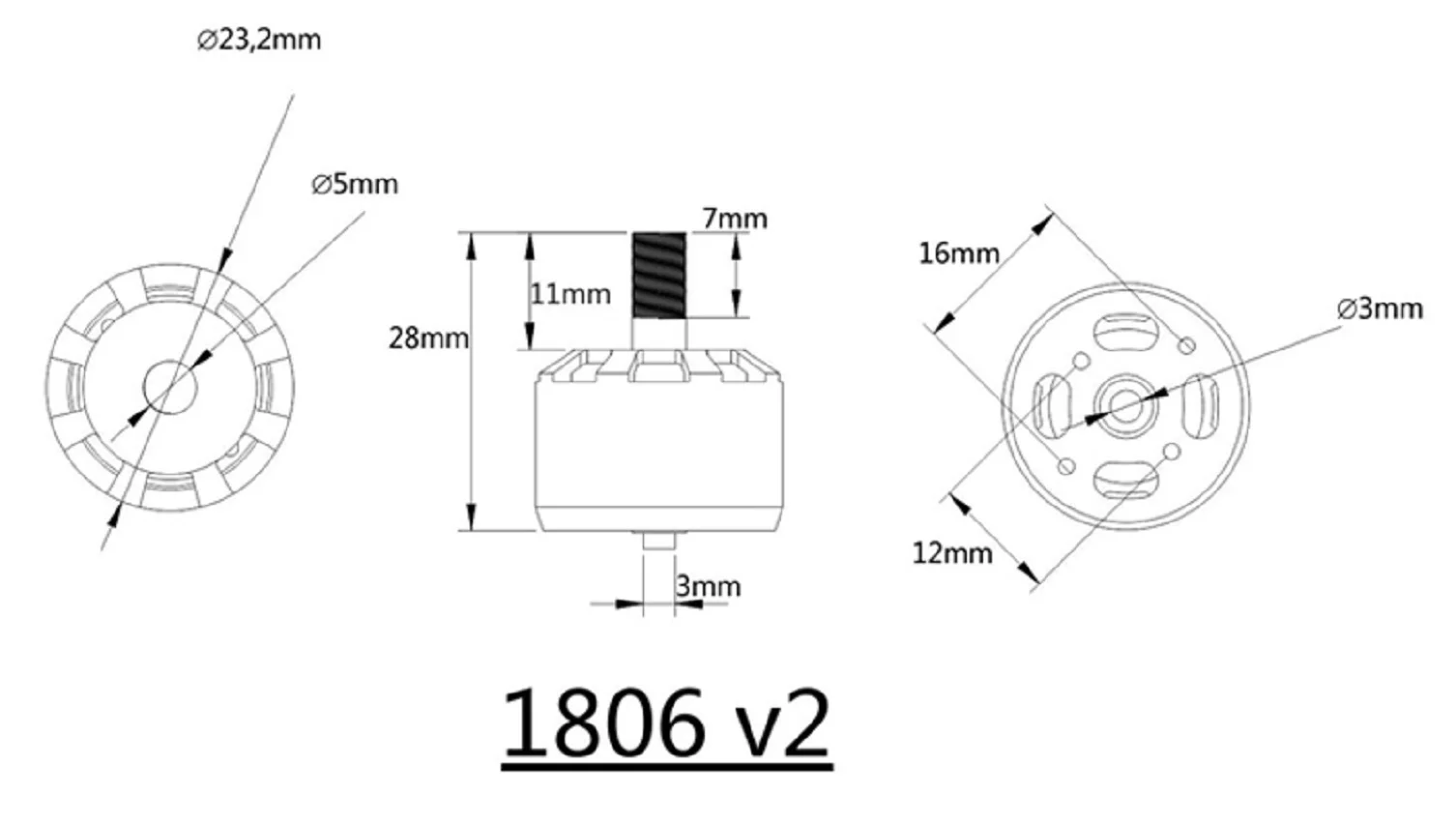 Фото Модификация бесщеточного двигателя V2 Mini Motors f RC модель с фиксированным крылом Серфер планер задний толкатель DIY Acc, 1 шт. №3