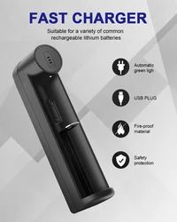 Smart Universal Single Slot USB Li - ion Battery Charger - USB plug (Give 5 Star)