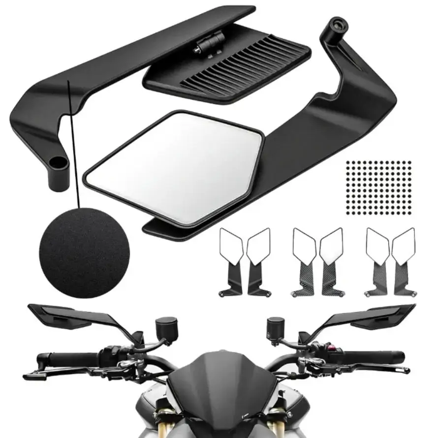 1 Pair Motorcycle Rearview Mirrors Universal Scooter Bar End Handlebar Rear View Mirror Accessories modified invisible mirror