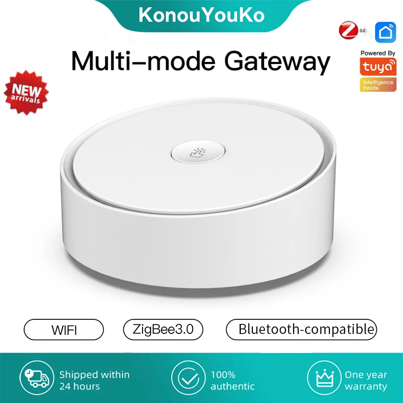 

Многорежимный шлюз, хаб Tuya ZigBee 3,0, беспроводной мост Wi-Fi, Bluetooth сетка BLE, умное управление жизнью, работает с Alexa Google Home