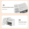 Plastic Desktop Organizer Cosmetic Container with Drawers Cosmetic Display Case Makeup Display Stand for Vanity Dressing Table 5