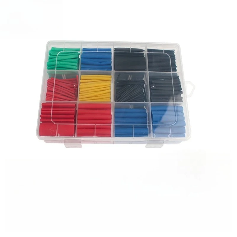 560/580/750pcs 2:1 Heat Shrink Tube Assorted Polyolefin Insulation Sleeving Wire Cable Sleeve Wrap Tubing Kit