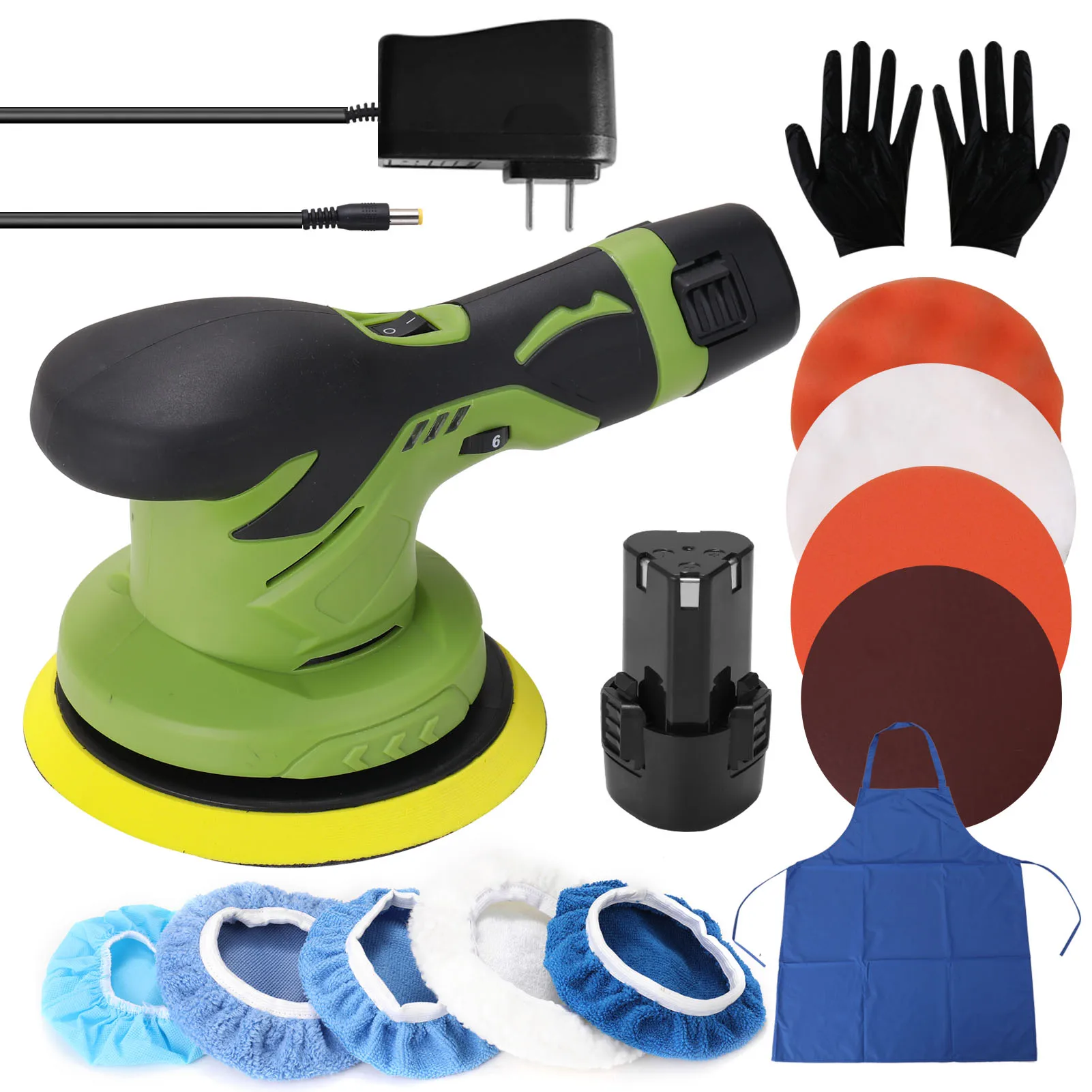 Cordless Polishing Machine Electric Car Polisher 6 Gears of Speed