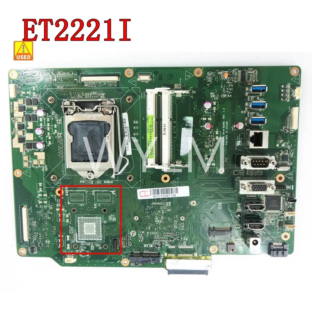 

Бывшая в употреблении материнская плата ET2221I для Asus ET2221I A6410 материнская плата REV 1,2 протестированная Рабочая