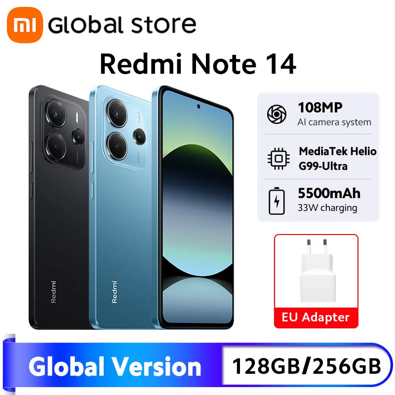 Global Version Xiaomi Redmi Note 14 Smartphone 128GB / 256GB ROM