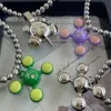 Quad Ball Pendant Hip Hop Style Stainless Steel Jewelry Men's and Women's Fashion Personality Necklace Collection Wholesale 6