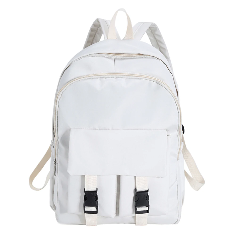 Sweet Soft Sister Solid Color Large Capacity Student Schoolbag School Season New College Students Ins Backpack Teen Girls Boys