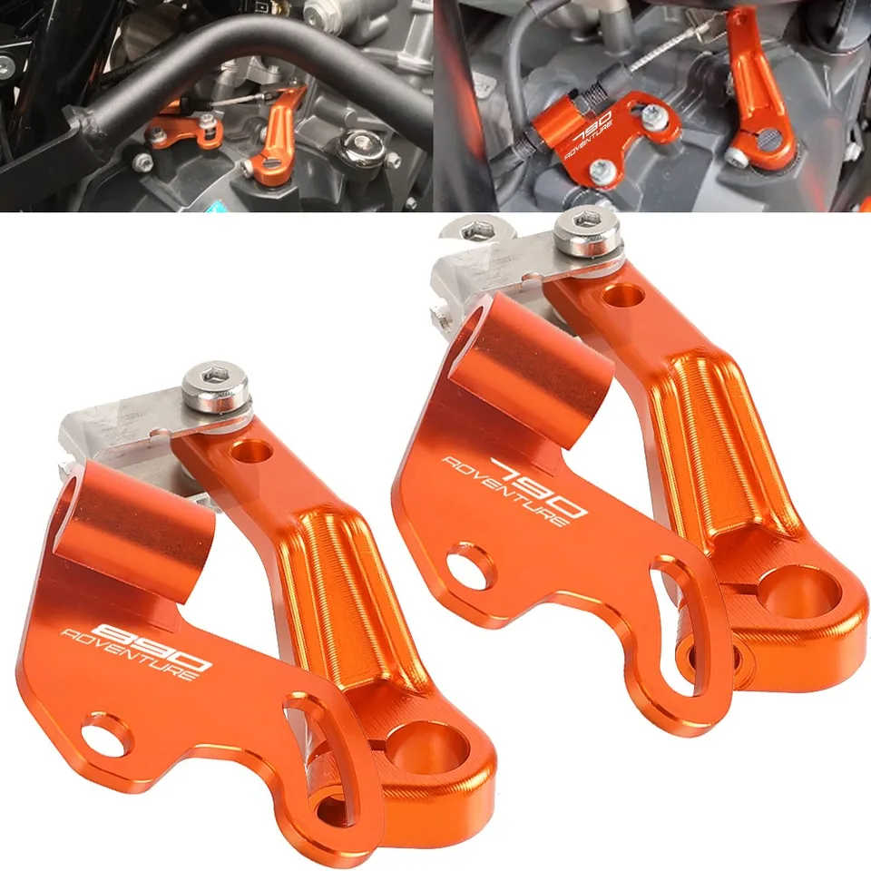 thumbnail image 2 of One Finger Clutch Lever Compatible With KTM 890 Adventure/R (2021-2024) - Orange CNC Aluminum, Reduces Pull By 41% 2 of 11