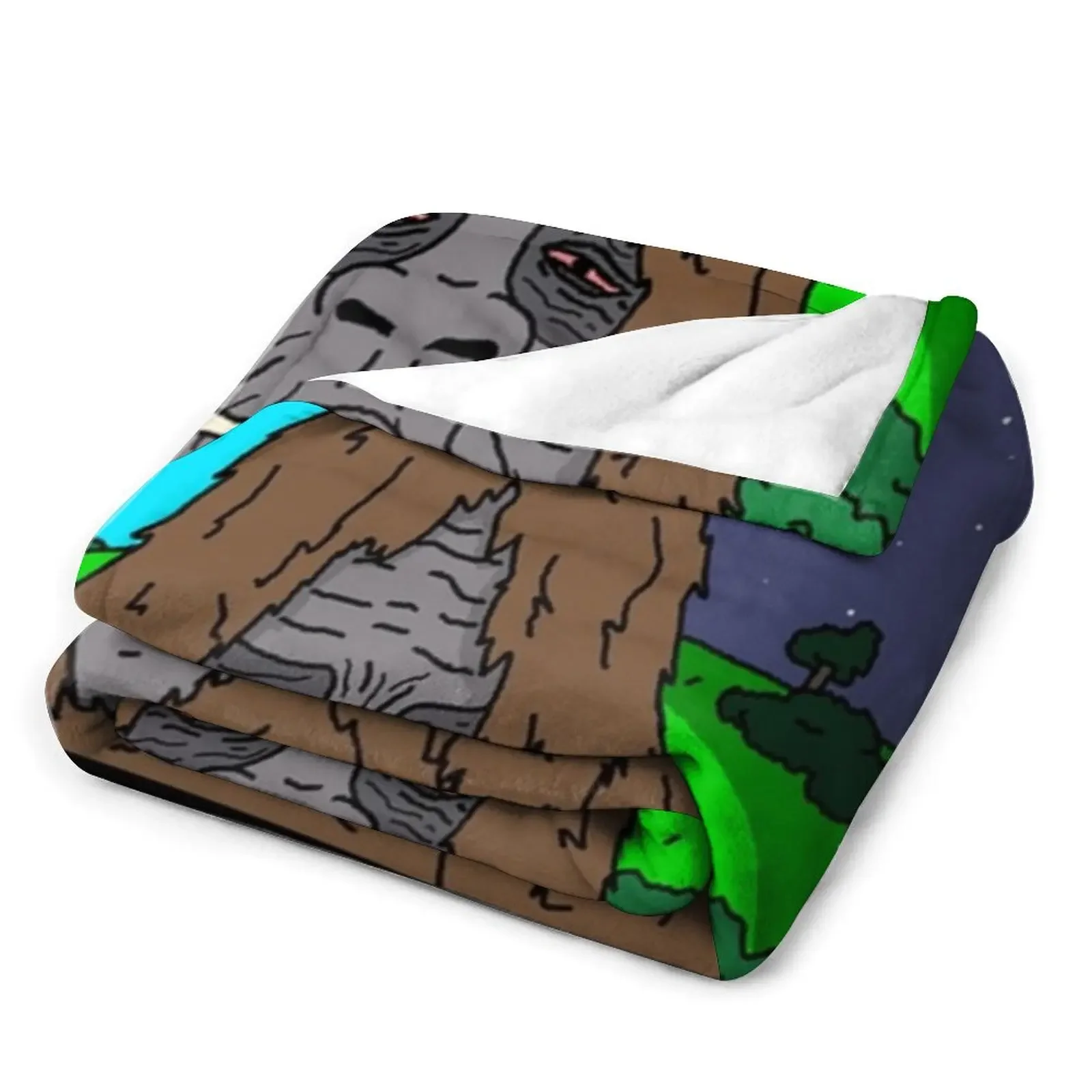 Sassy the Sasquatch Smoking Throw Blanket Decorative Throw Loose funny gift Thermals For Travel Blankets 3